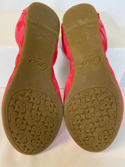 Coach Size 6 1/2 Coral Pink Flats