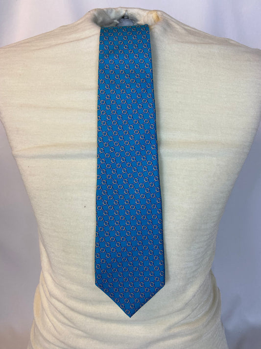 Brooks Brothers Turquoise with Chain Pattern NWT Tie