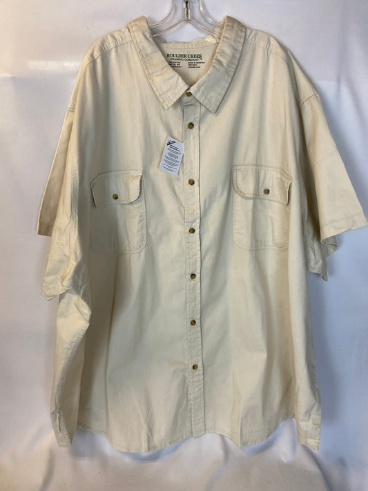 Boulder Creek Trading Company Size 7XL Light Khaki Short Sleeve Shirt