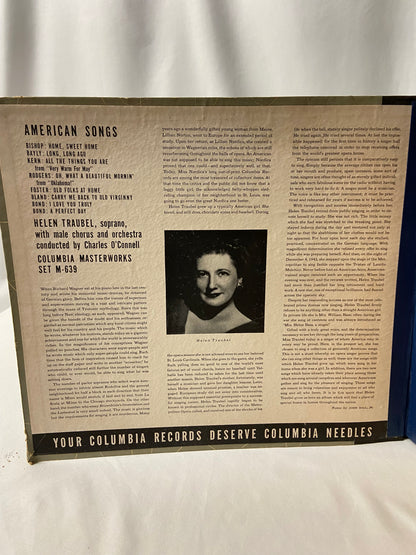 Columbia Masterworks LP Album of American Songs Sung by Helen Traubel