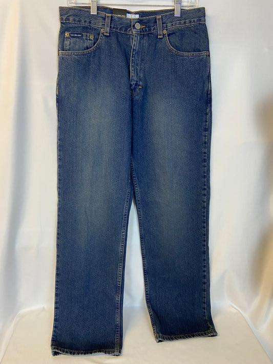 Calvin Klein Size 30/30 Relaxed Fit Blue Jeans NWT