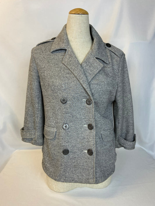 Cabi Size M Heather Gray Double-Breasted Jacket
