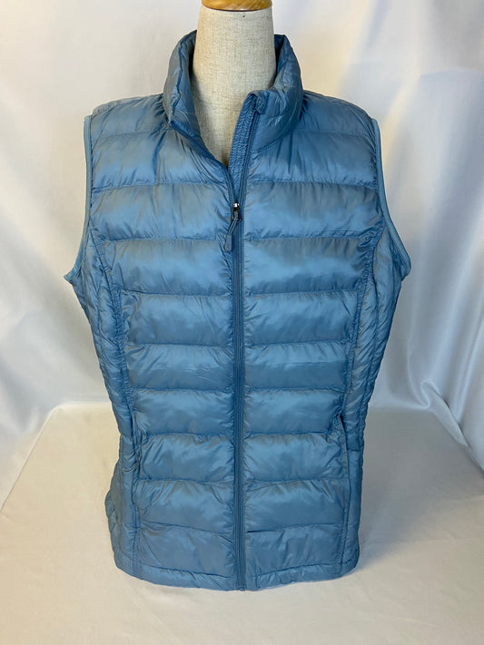 32 Degrees Heat Size L Women's Steel Blue Quilted Puffer Vest
