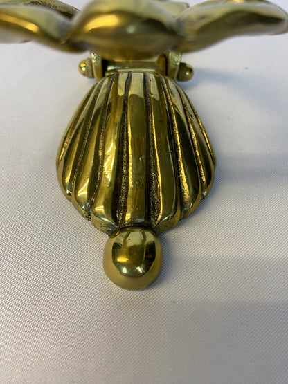 Brass Door Knocker with Shell Motif