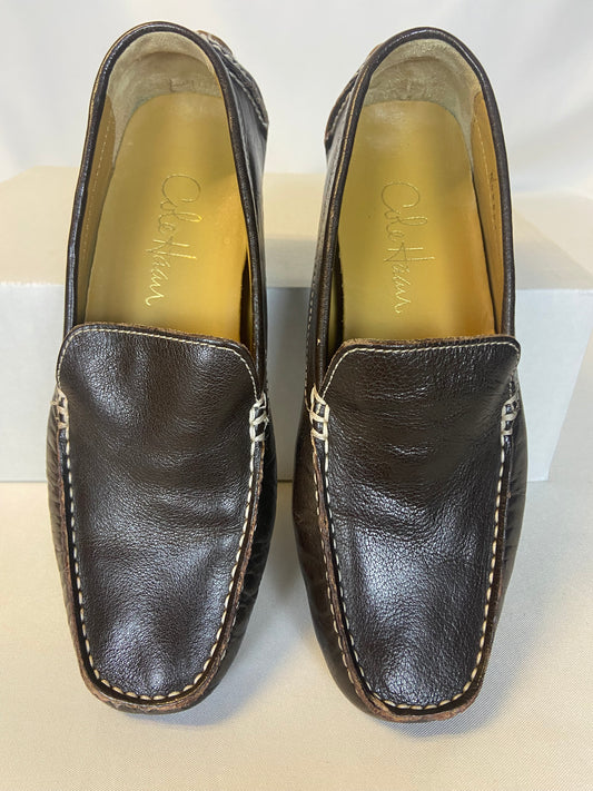 Cole Haan Womens 6.0 Shelby II Driving Loafer Dark Brown Leather Moccasin