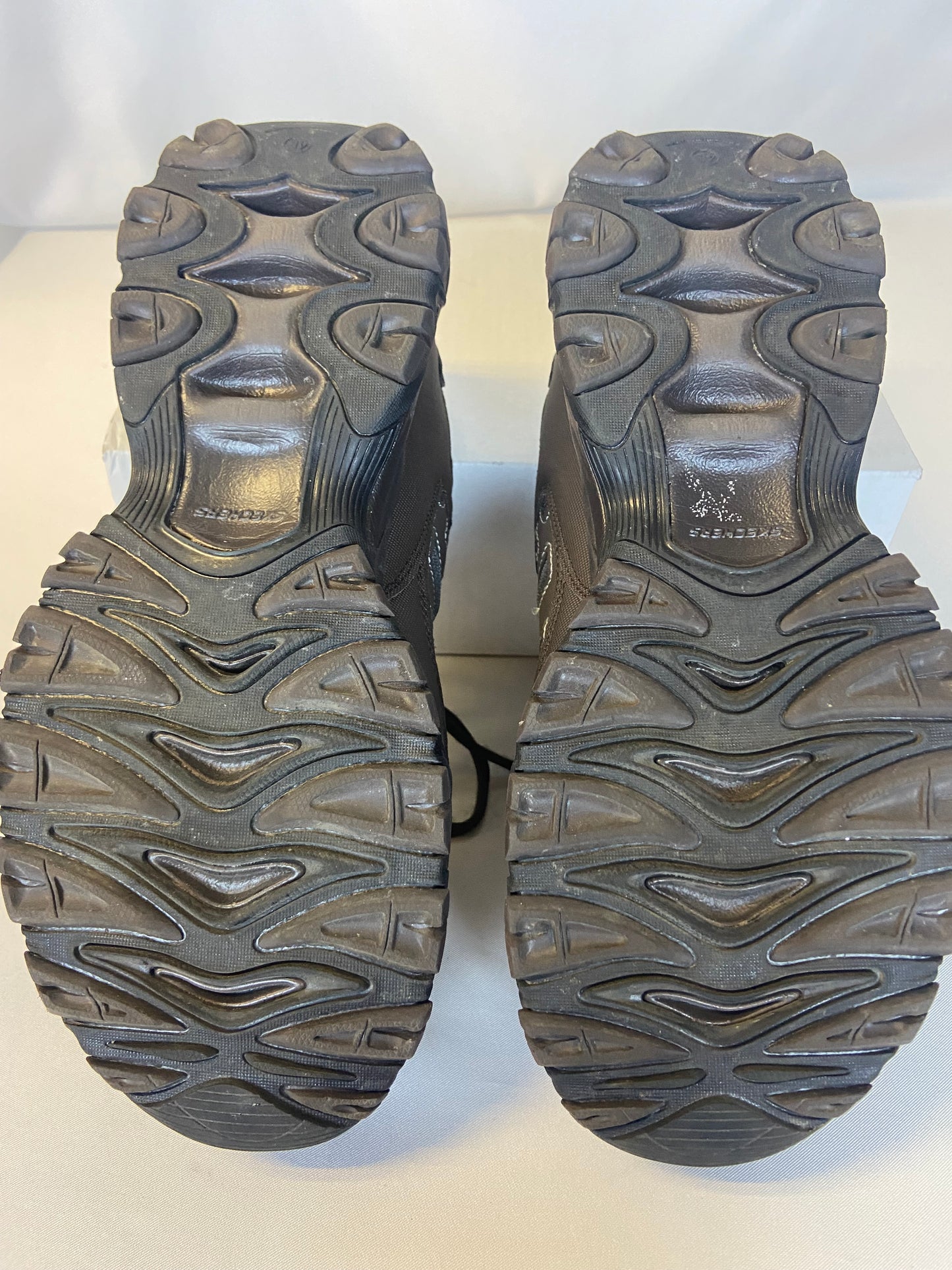 Skechers Brown Mens 10M Lace Up Steel Toe Work Shoe