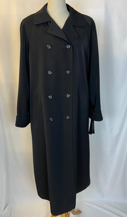 Gallery Size 10 Petite Women's Black NWT Trench Coat