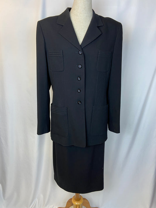 Carlisle Size 12 Vintage Black Business Suit