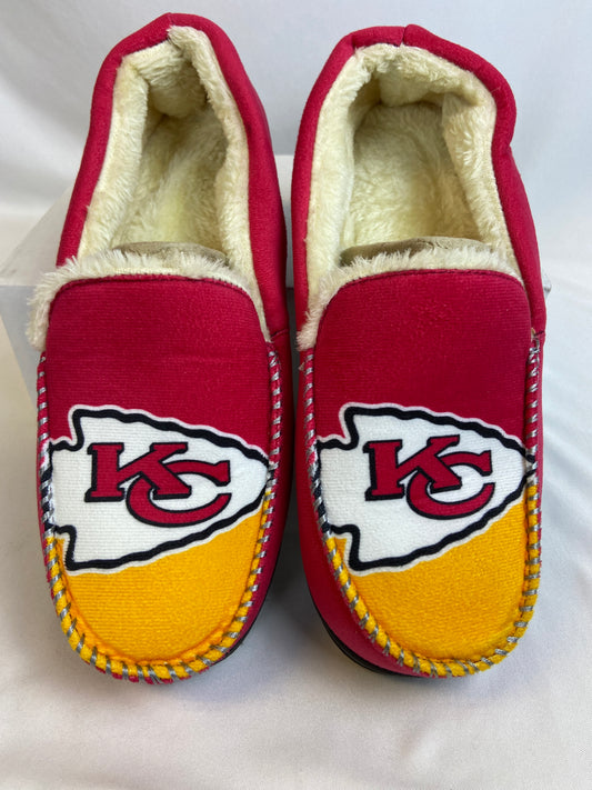 FOCO XL Red, Gold and White Kansas City Chiefs Logo Moccasins