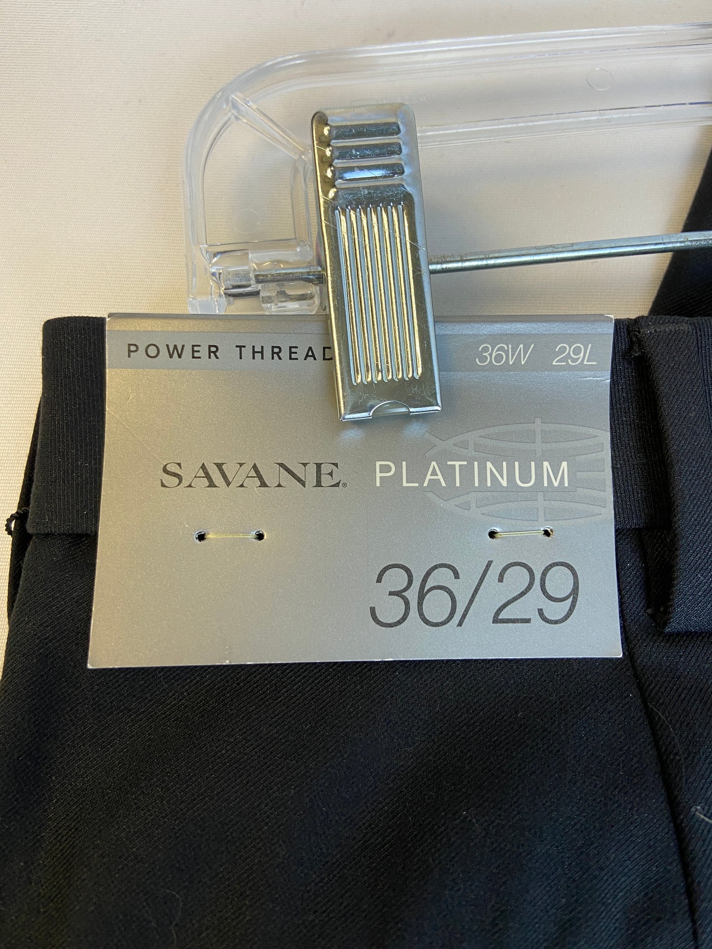 Savane Platinum 36 x 29 Black Slacks NWT