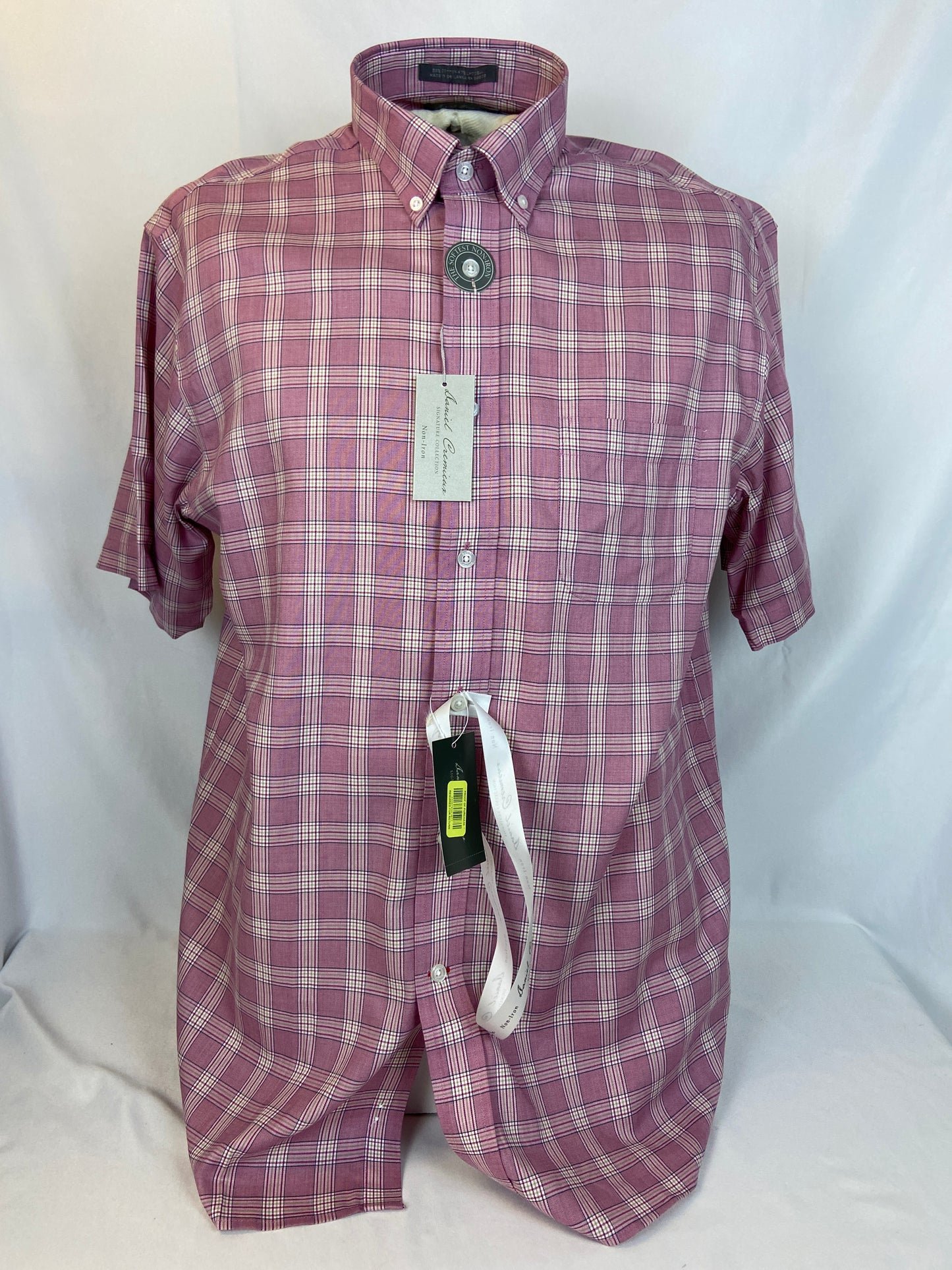 Daniel Cremieux Signature Collection Size L Men's Pink Dress Shirt NWT