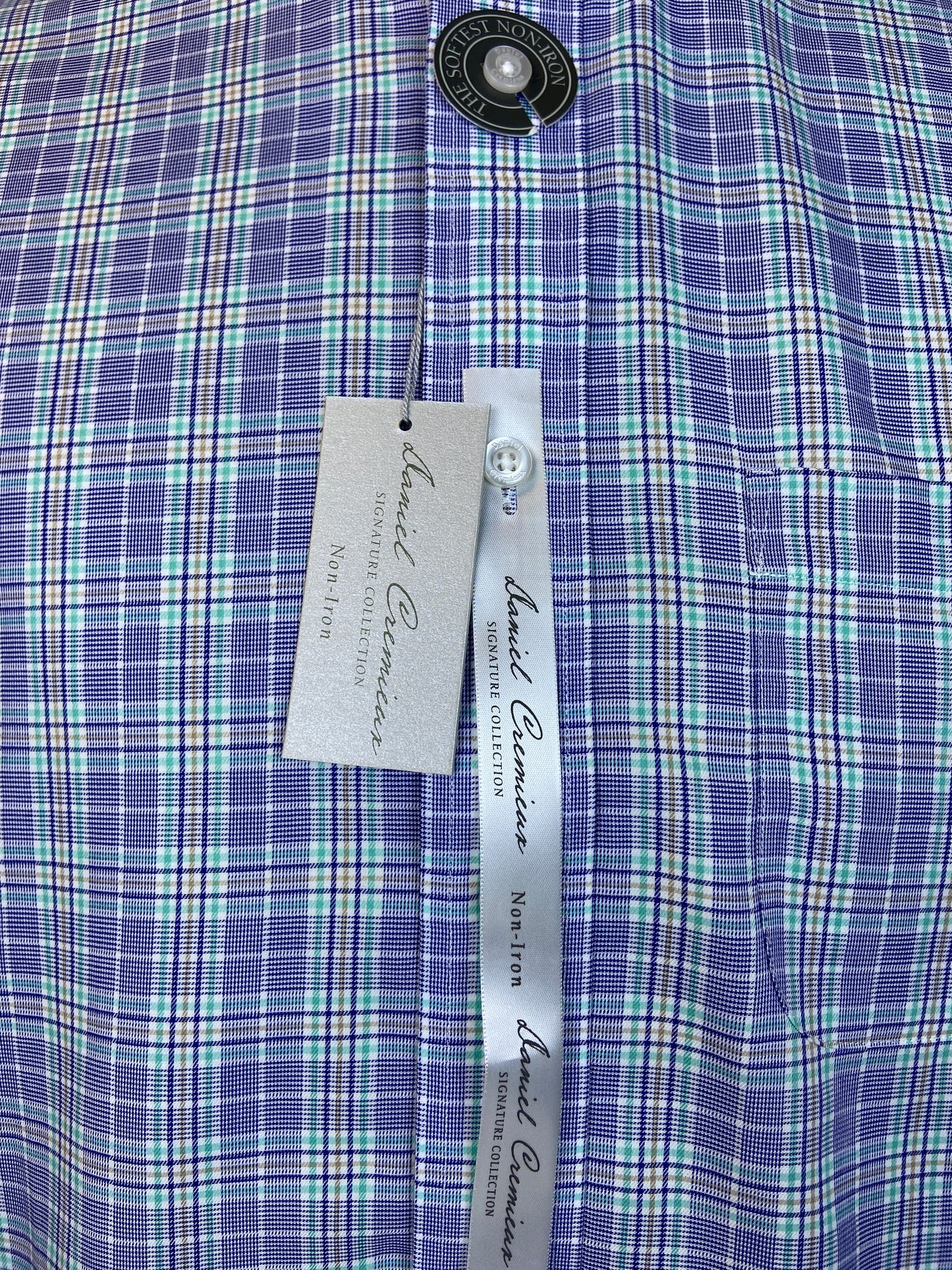 Daniel Cremieux Signature Collection Size L Men's Purple Dress Shirt NWT