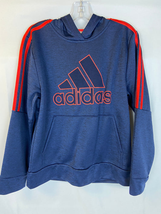 Adidas Size M Youth Heather Blue and Red Athletic Sweatshirt