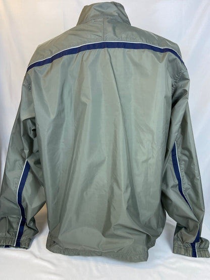 Nike XL Grey With Blue Accent Stripe Jacket NWT