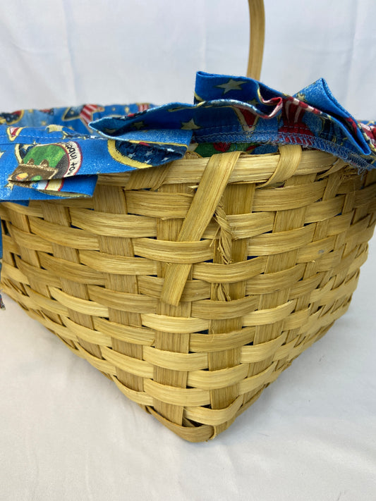 Gibson-Curry White Oak Basket with Patriotic Liner