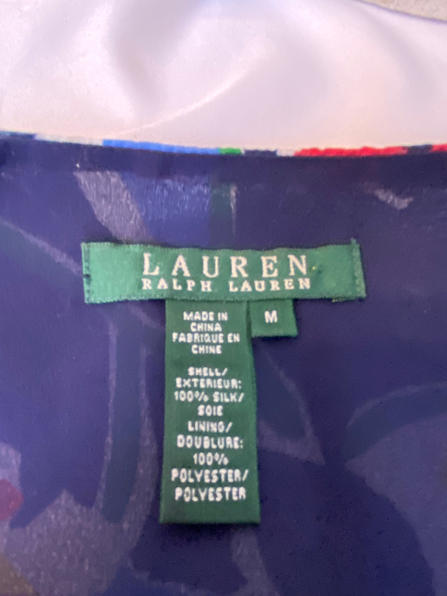 Lauren Ralph Lauren Size M Silk Floral Top