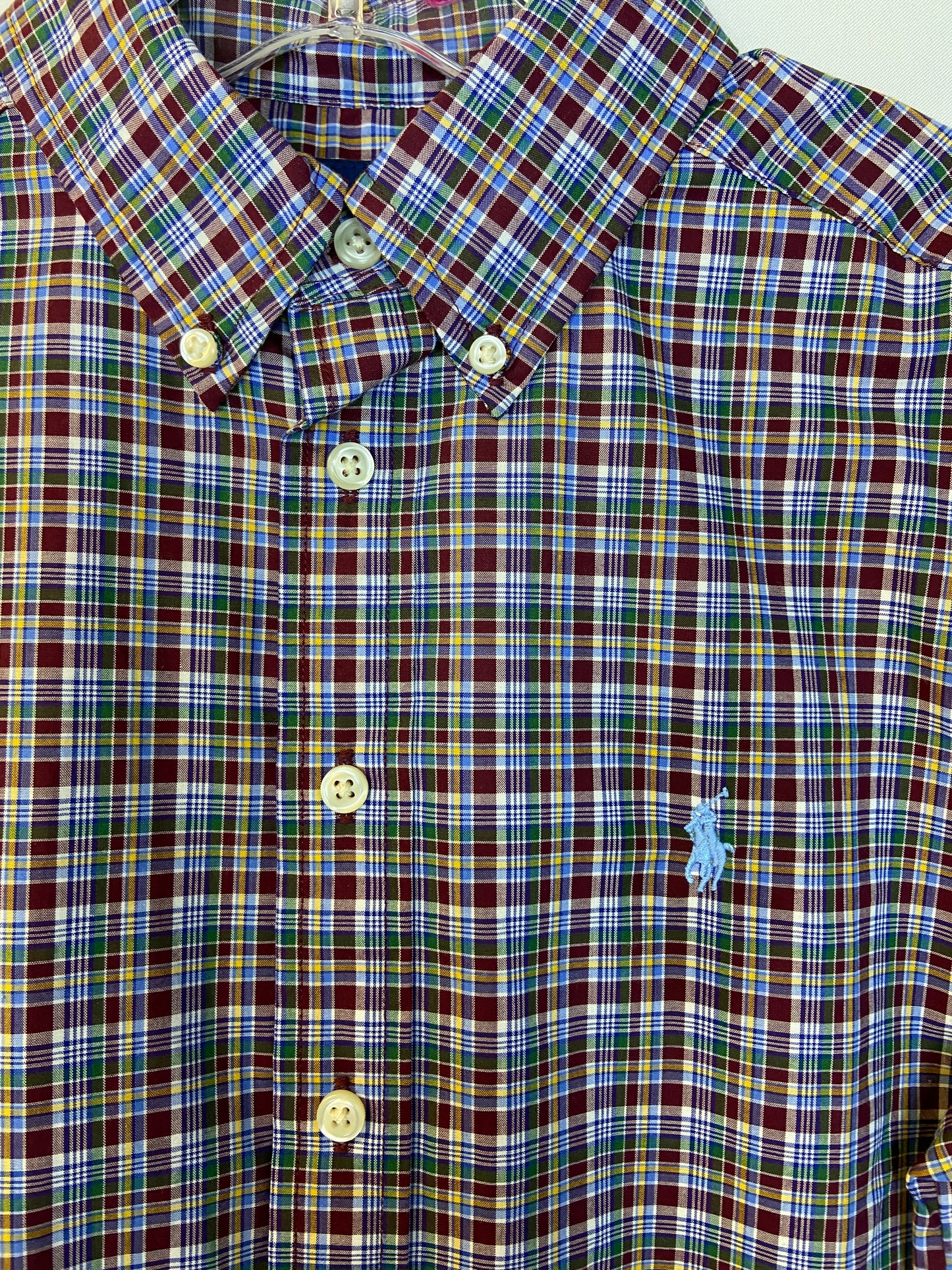 Ralph Lauren Size M Boy's Plaid Long-Sleeved Shirt