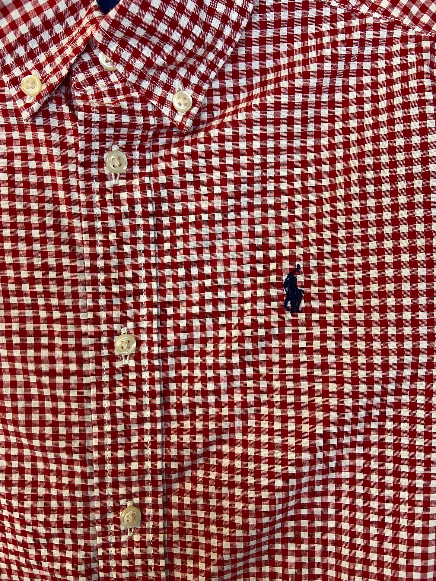 Ralph Lauren Size 7 Red Checkered Long-Sleeved Shirt