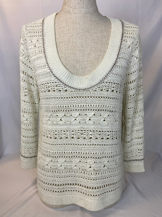 Worth Size Medium Ladies Ivory Pullover Sweater