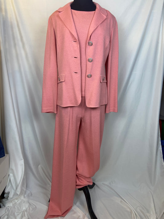 St. John Collection Size 12 Pink Three Piece Pant Suit NWT