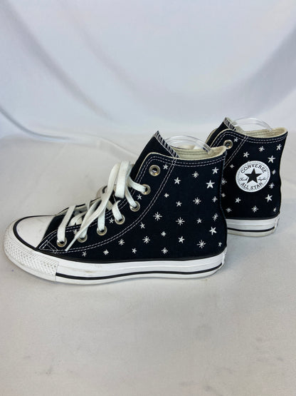 Converse Size 6 Black & White Chuck Taylor All Star Crystal Energy High Top Sneakers