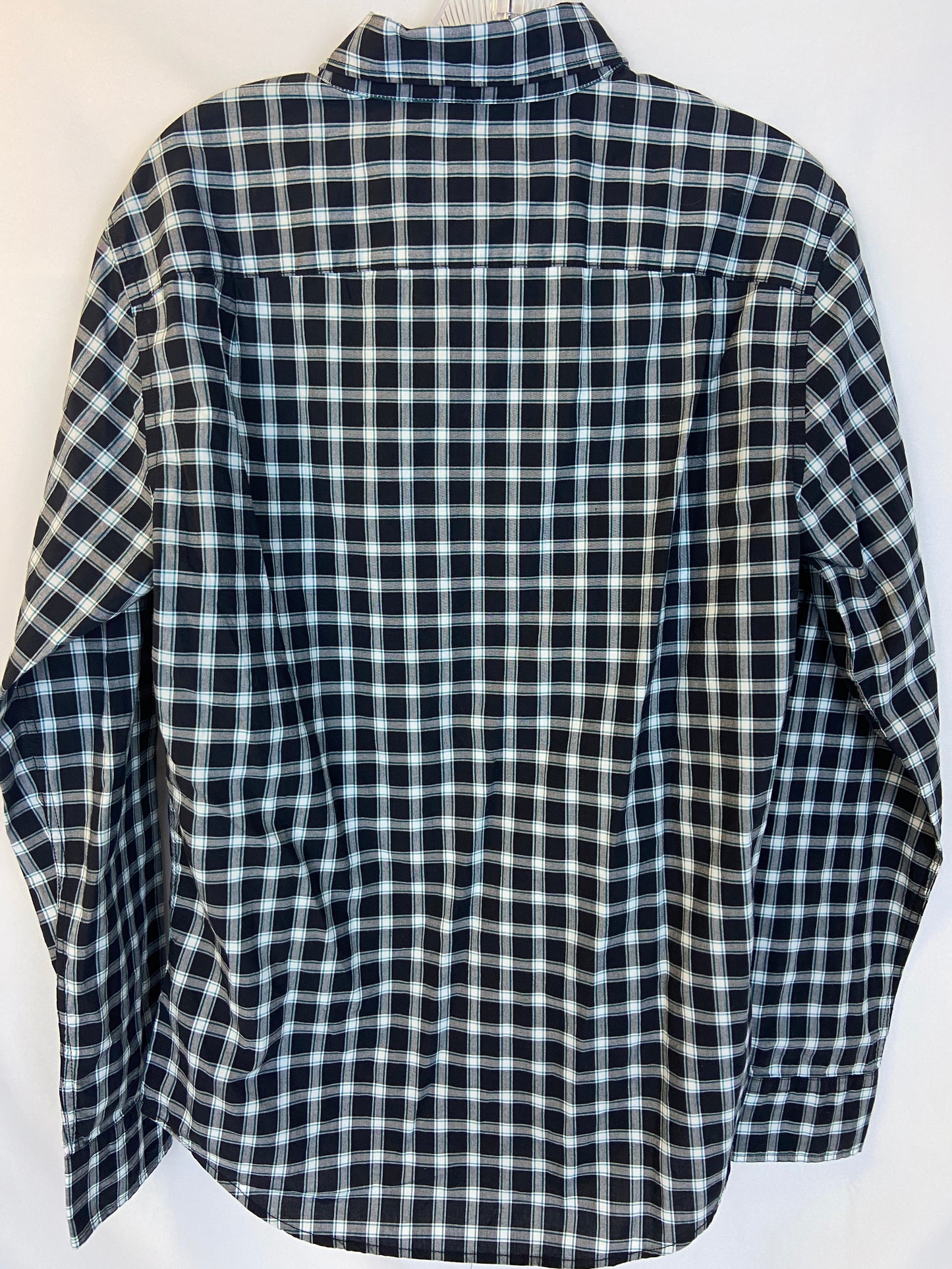 American Eagle Outfitters Men's S Black and Green Plaid Long Sleeve Shirt NWT