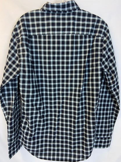 American Eagle Outfitters Men's S Black and Green Plaid Long Sleeve Shirt NWT
