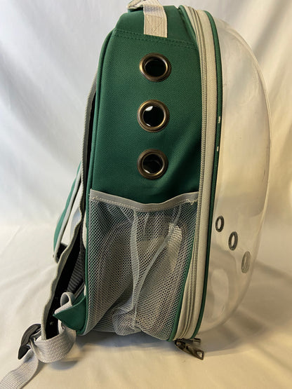 XZKING Hunter Green Cat Backpack Carrier Bubble Bag