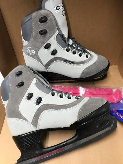 CCM 50 Gray Ice Skates Size 8