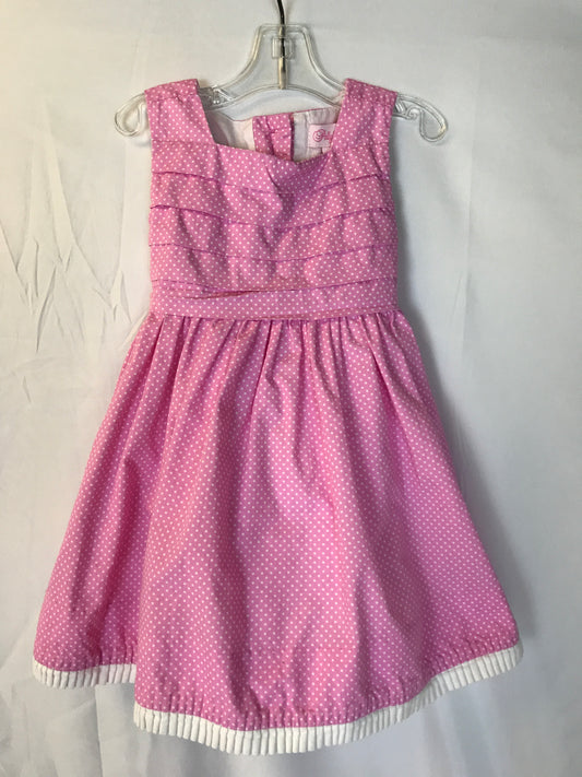 Polly Flinders 18 Mo Pink and White Vintage Sundress